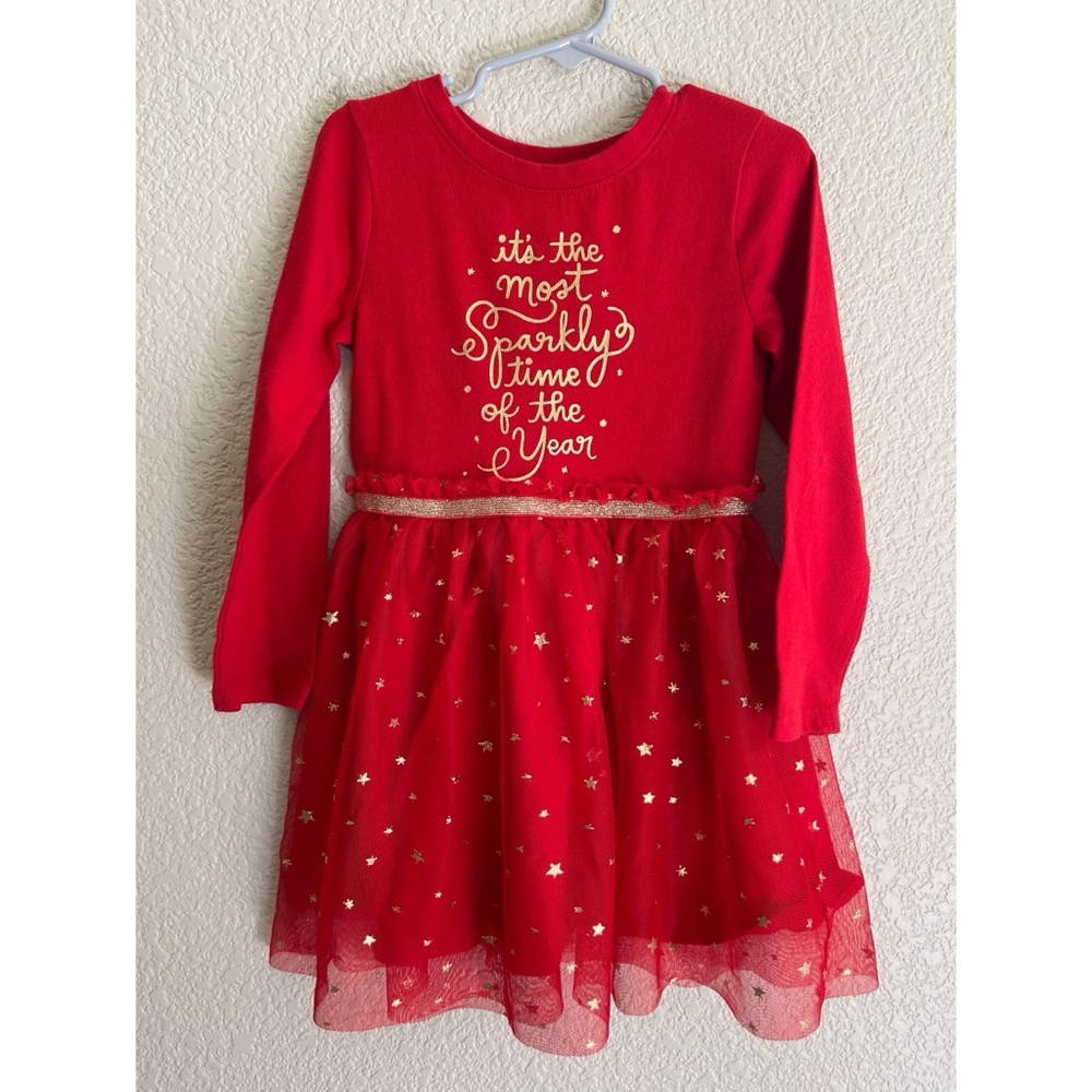 Cat & Jack Christmas Dress Kids Size XS 4/5